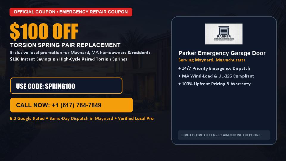 Parker Emergency Garage Door $100 OFF Dual Torsion Spring Replacement